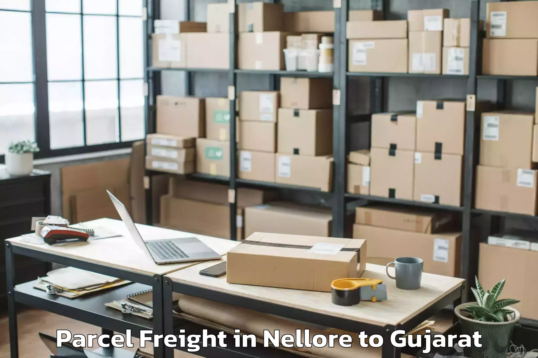 Top Nellore to Gussar Parcel Freight Available